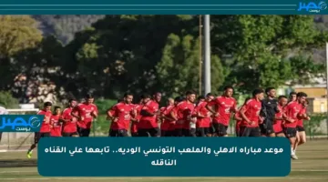 موعد مباراة الأهلي والملعب التونسي الودية.. تابعها على القناة الناقلة